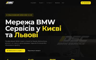 Website preview for DSC BMW SERVICE