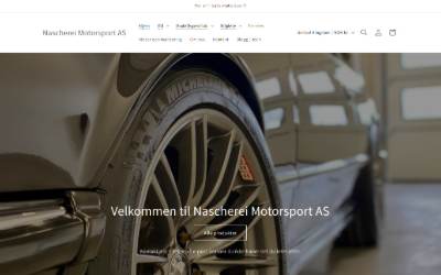 Website preview for Nascherei Motorsport AS