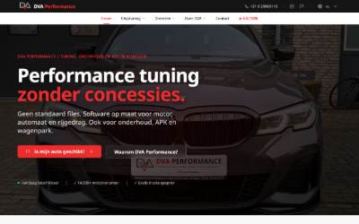 Website preview for DVA Performance B.V.