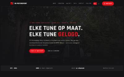 Top of the website for Comm.V RH Motorsport