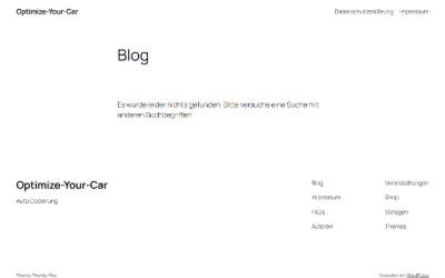 Website preview for Optimize-Your-Car