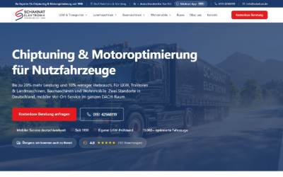 Website preview for Schaknat Elektronik GmbH