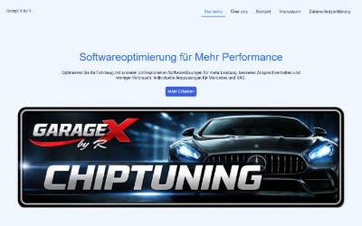 Website preview for Garage X by R