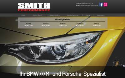 Website preview for Smith Performance