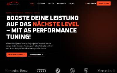 Website preview for AS Performance