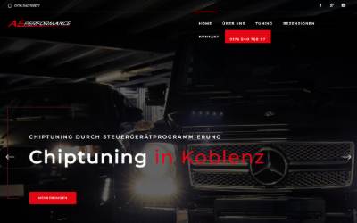 Website preview for AE Performance