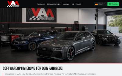 Website preview for VAM Performance