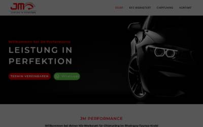 Website preview for JM Performance