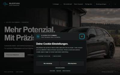 Website preview for Bleifuss-Performance