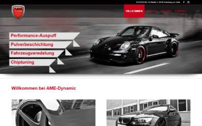 Website preview for AME-Dynamic