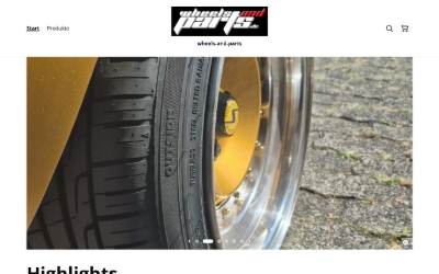 Website preview for wheels-and-parts