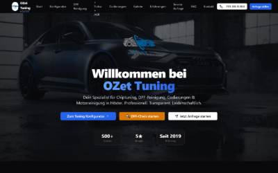 Website preview for OZet Tuning