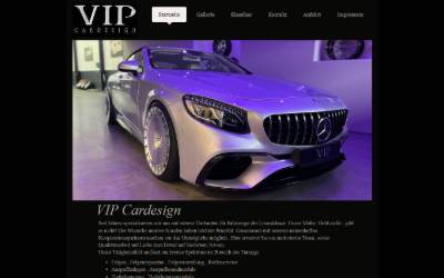 Website preview for VIP Cardesign
