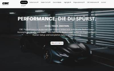 Website preview for CBC Performance GmbH