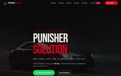 Website preview for Punisher Solution Motorsportsoftware