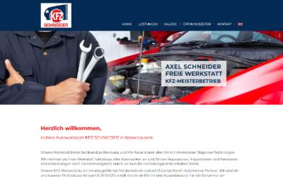 Website preview for KFZ SCHNEIDER Axel Schneider