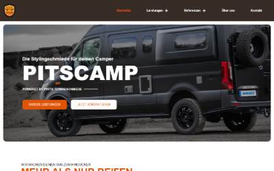 Website preview for Pits Pintistuningschmiede/Pitscamp #wheeldealereifelNo1 #vanschmiedeeifelNo1