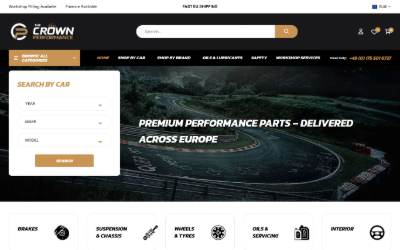 Website preview for The Crown Performance