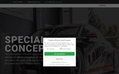 Website preview for Special Concepts | KFZ Service - Tuning