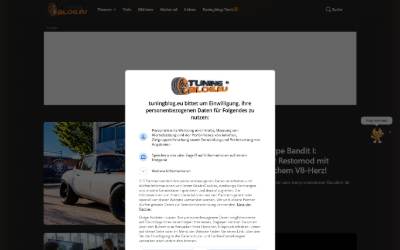 Website preview for Tuningblog