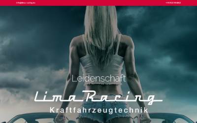 Website preview for Lima Racing-Autowerkstatt Haßfurt