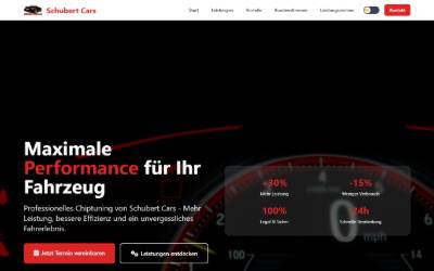 Website preview for Schubert Cars