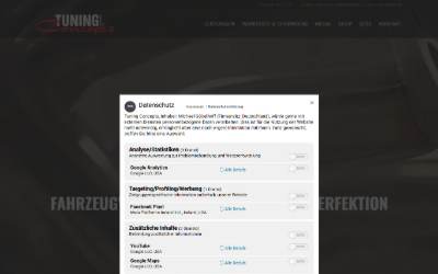 Website preview for Tuning Concepts