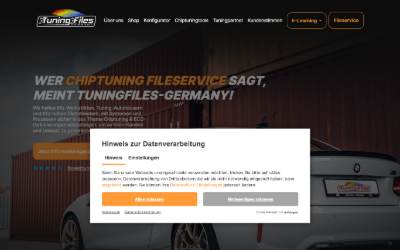 Website preview for Tuningfiles Germany