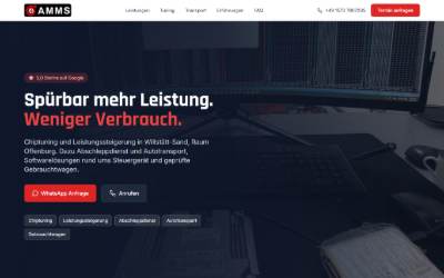 Website preview for AMMS Fileservice Chiptuning Kennfeldoptimierung