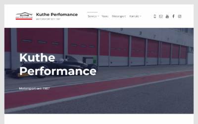 Website preview for Kuthe Performance GmbH