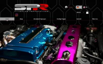 Website preview for SPR Germany - handmade performance
