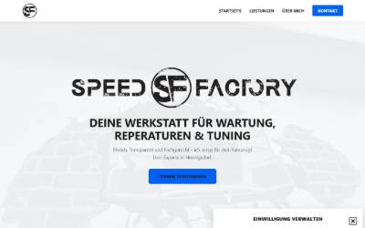 Website preview for Speed Factory