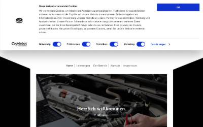 Website preview for Monnin Automotive