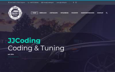 Website preview for jjcoding - Coding, Tuning & Werkstatt