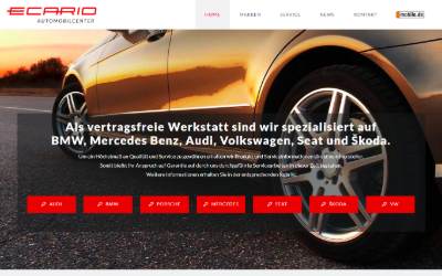 Website preview for ECARIO Automobilcenter GmbH