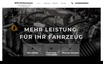 Website preview for NTK Performance