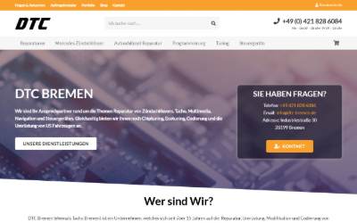 Website preview for DTC Bremen ehem. (Tacho-Bremen Ltd.)