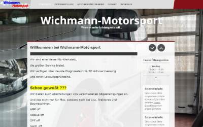 Website preview for Wichmann Motorsport