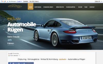 Website preview for exclusiv Automobile Rügen