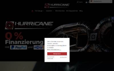 Website preview for Hurricane Exhaust