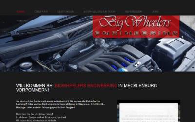 Website preview for Bigwheelers-Engineering