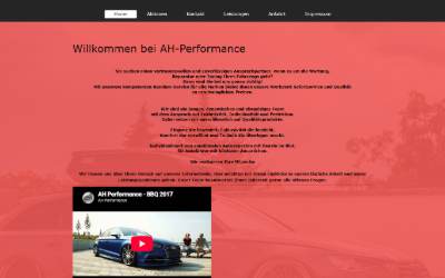 Website preview for AH Performance