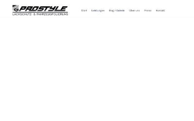 Website preview for Prostyle Lackschutz & Fahrzeugfolierung