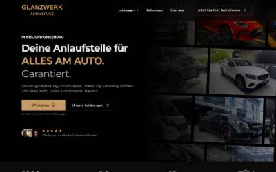 Website preview for GLANZWERK AUTOSERVICE KIEL