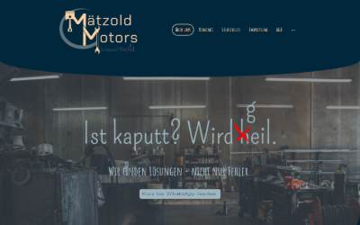 Website preview for Mätzold Motors