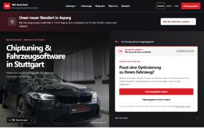 Website preview for MG AutoTech – Chiptuning