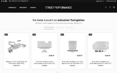 Website preview for StreetPerformance Automobildesign