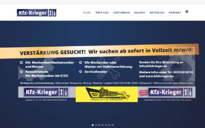 Website preview for KFZ-Krieger - Stefan Krieger