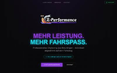 Website preview for Z Performance – Chiptuning & Leistungssteigerung Bräunlingen