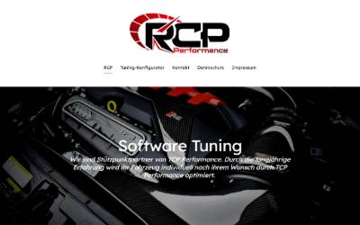 Website preview for RCP PERFORMANCE